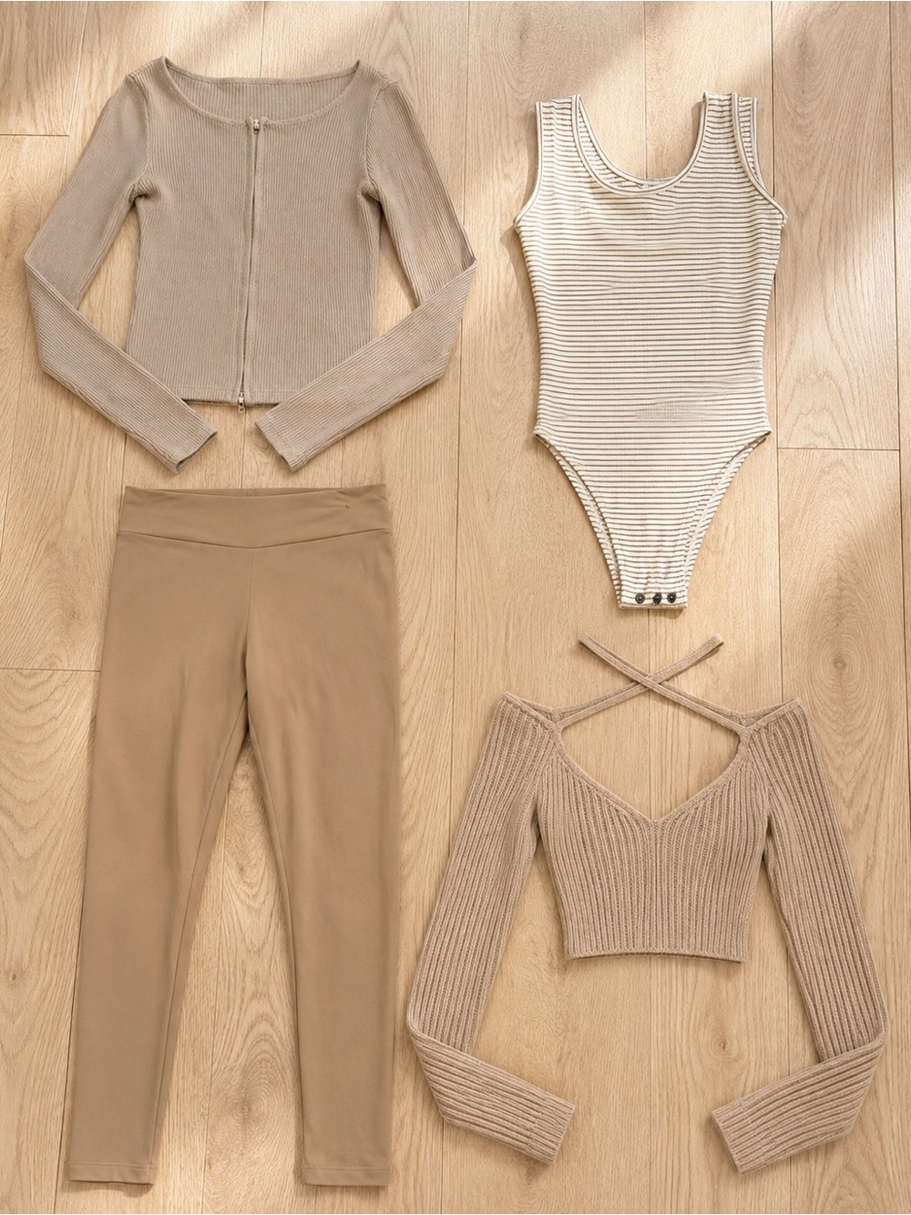 American Eagle Beige & Taupe 4-Piece Wardrobe Bundle 🤎
